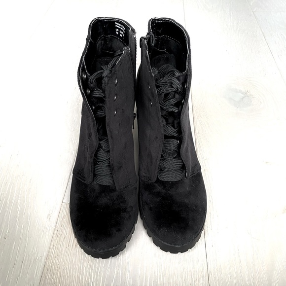 Ankle Velvet High Heel Boots - Picture 5 of 6